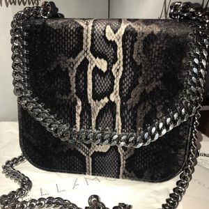 NWT Authentic Stella Faux Snakeskin Velvet Bag